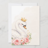 Invitation d'anniversaire One Sweet Swan (Dos)