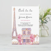 Invitation d'anniversaire Ooh la la Paris (Debout devant)
