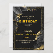 invitation d'anniversaire or (Devant)