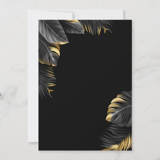 invitation d'anniversaire or (Dos)