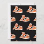Invitation d'anniversaire Orange Sneaker Ball (Dos)