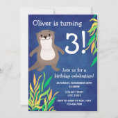 Invitation d'anniversaire Otter (Devant)