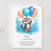 Invitation d'anniversaire Otter (Devant)