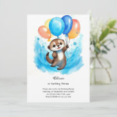 Invitation d'anniversaire Otter (Debout devant)