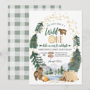 Invitation d'anniversaire Our Little Bear is a Wil