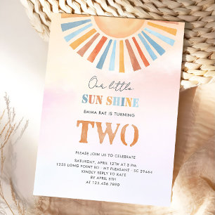 Invitation d'anniversaire Our Little Sunshine
