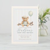 Invitation d'anniversaire Ourson (Debout devant)