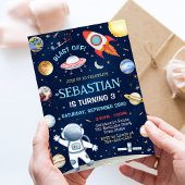 Invitation d'anniversaire Outer Space Galaxy Boy