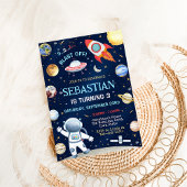 Invitation d'anniversaire Outer Space Galaxy Boy