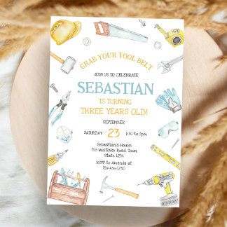 Invitation d'anniversaire Outils de Construction