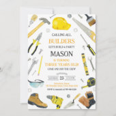 Invitation d'anniversaire Outils de Construction T (Devant)
