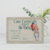 Invitation d'anniversaire OWL (Debout devant)