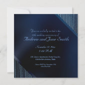 Invitation d'anniversaire pailletée bleue scintill (Dos)