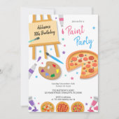 Invitation d'anniversaire Paint Party Art (Devant)