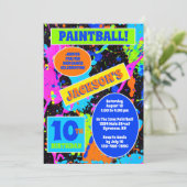 Invitation d'anniversaire Paintball (Debout devant)