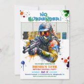 Invitation d'anniversaire Paintball (Devant)