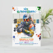 Invitation d'anniversaire Paintball (Debout devant)