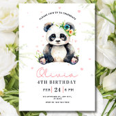 Invitation d'anniversaire Panda, Anniversaire de f