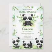 Invitation d'anniversaire Panda-monium Panda (Devant)