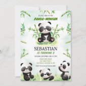 Invitation d'anniversaire Panda Panda-monium (Devant)