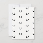 Invitation d'anniversaire Panda, Parti noir et bla (Dos)