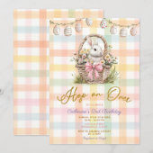 Invitation d'anniversaire Panier de Lapin à Carrea (Devant / Derrière)