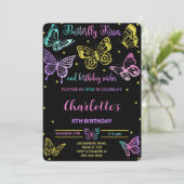 Invitation d'anniversaire Papillon (Debout devant)