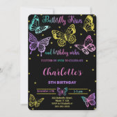 Invitation d'anniversaire Papillon (Devant)
