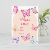 Invitation d'anniversaire papillon (Debout devant)