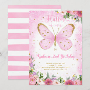 Invitation d'anniversaire papillon