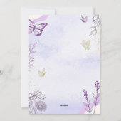 Invitation d'anniversaire Papillon (Dos)
