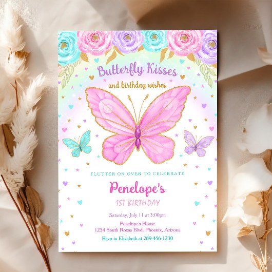 Invitation d'anniversaire papillon