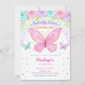 Invitation d'anniversaire papillon (Devant)
