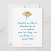 invitation d'anniversaire papillon (Dos)