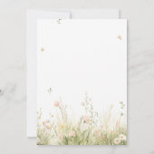 invitation d'anniversaire papillon, fleurs de prin (Dos)