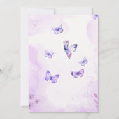 Invitation d'anniversaire papillon floral (Dos)