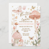 Invitation d'anniversaire papillon Invitation d'an (Devant / Derrière)