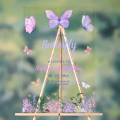 Invitation d'anniversaire papillon, Jardin Fleur s (Neutre)