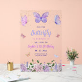 Invitation d'anniversaire papillon, Jardin Fleur s (Mariage)