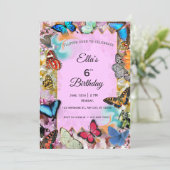 Invitation d'anniversaire Papillon Mignon  (Debout devant)