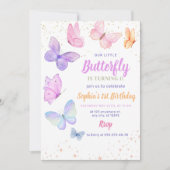 Invitation d'anniversaire Papillon, Petit Papillon (Devant)