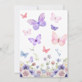 Invitation d'anniversaire Papillon, Petit Papillon (Dos)