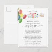 Invitation d'anniversaire par courrier avec distan (Devant / Derrière)