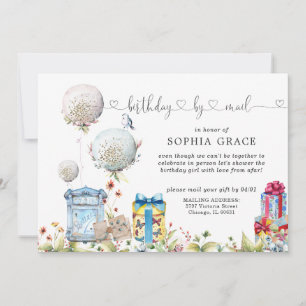 Invitation d'anniversaire par courrier avec distan