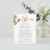 Invitation d'anniversaire par la poste avec distan (Debout devant)