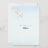 Invitation d'anniversaire par les airs, la terre e (Dos)