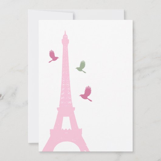 Invitation d'anniversaire parisienne (blanc) (Dos)