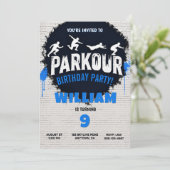 Invitation d'anniversaire Parkour (Debout devant)
