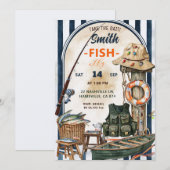 Invitation d'anniversaire Parti de pêche Parti de (Devant / Derrière)