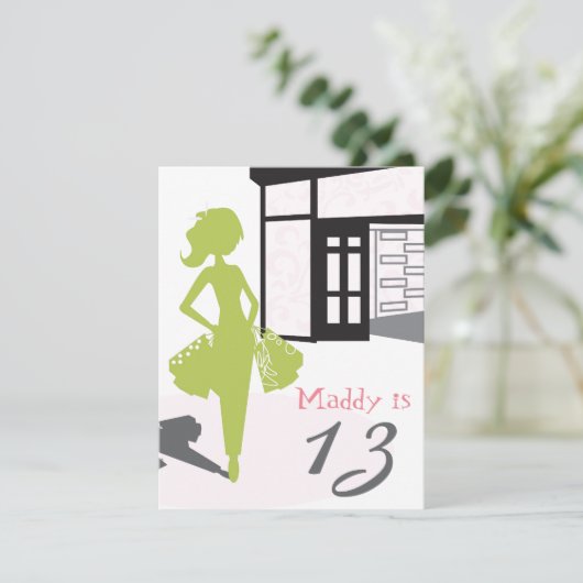 Invitation d'anniversaire - partie au mail (Debout devant)